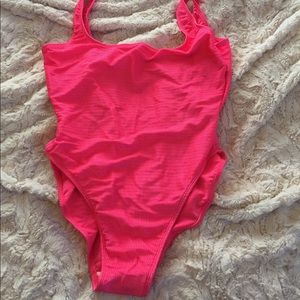pink one piece bathing suit💖💜💙💚💛🧡❤️